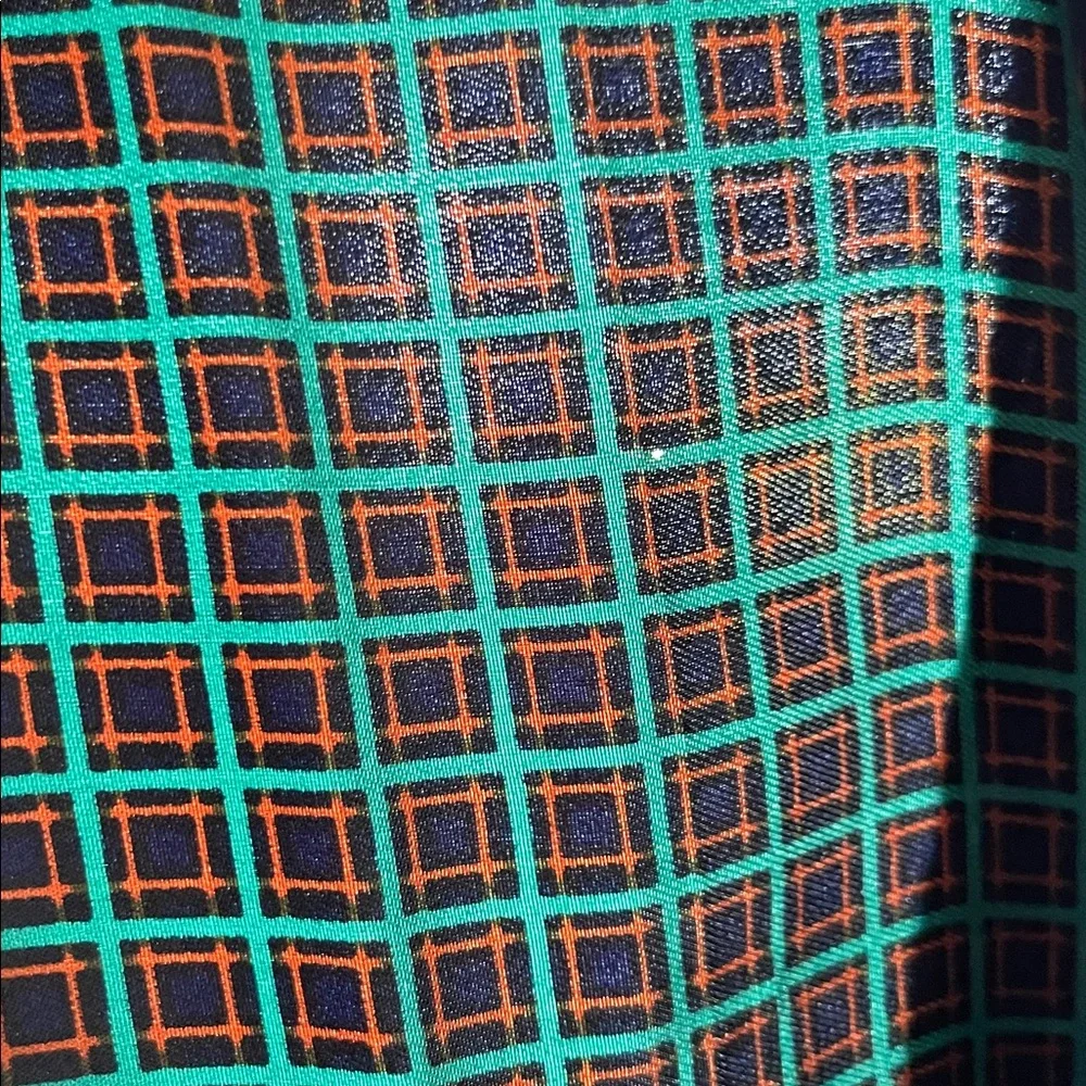 Yves Saint Laurent Vintage Navy Blue Silk Scarf w COA - Picture 15 of 16